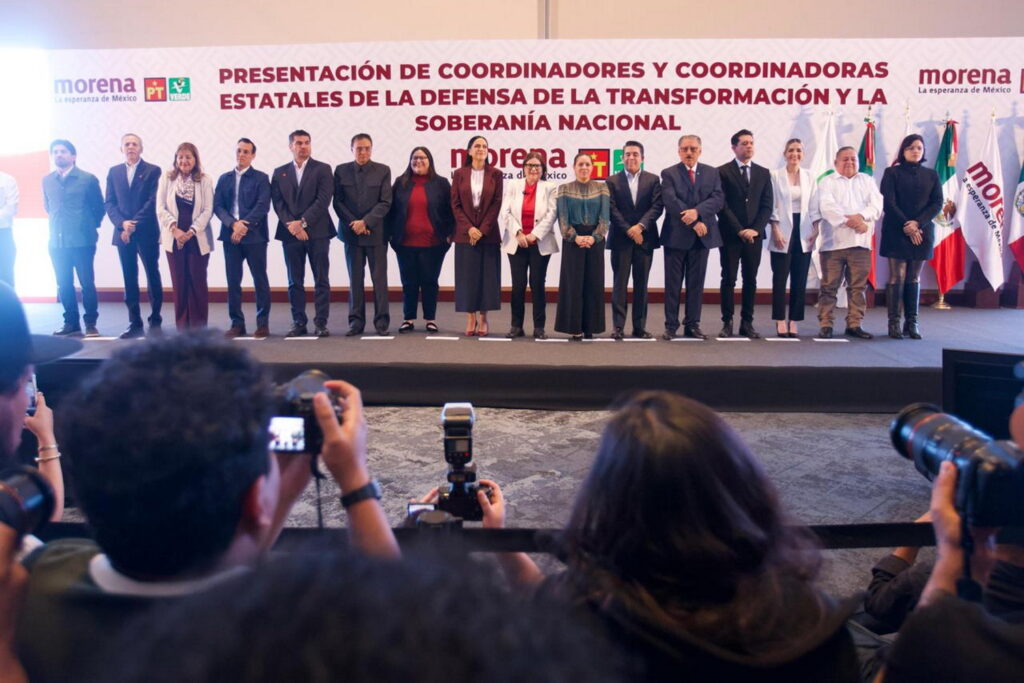 Presentación de coordinadores estatales de Morena durante el nombramiento de Imelda Castro en Sinaloa